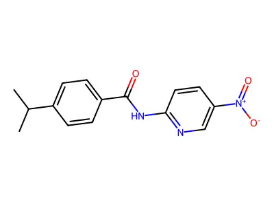 N-(5-nitropyridin-2-yl)-4-propan-2-ylbenzamide structure