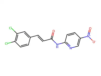 3-(3,4-dichlorophenyl)-N-(5-nitro-2-pyridinyl)prop-2-enamide structure