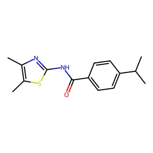 N-(4,5-dimethyl-1,3-thiazol-2-yl)-4-propan-2-ylbenzamide structure