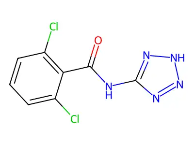 2,6-dichloro-N-(2H-tetrazol-5-yl)benzamide structure