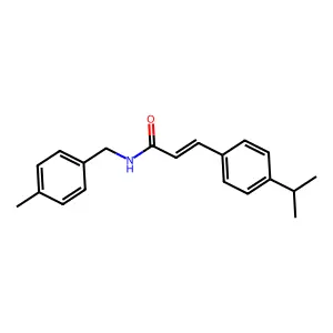 3-(4-isopropylphenyl)-N-(4-methylbenzyl)acrylamide structure