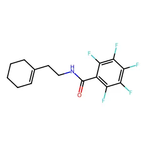 N-[2-(cyclohexen-1-yl)ethyl]-2,3,4,5,6-pentafluorobenzamide structure