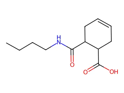 6-(butylcarbamoyl)cyclohex-3-ene-1-carboxylic Acid structure