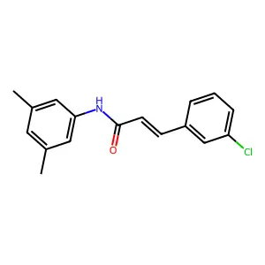 (E)-3-(3-chlorophenyl)-N-(3,5-dimethylphenyl)prop-2-enamide structure