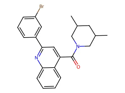 [2-(3-Bromophenyl)-4-quinolinyl](3,5-dimethyl-1-piperidinyl)methanone structure