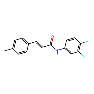 N-(3,4-difluorophenyl)-3-(4-methylphenyl)prop-2-enamide structure