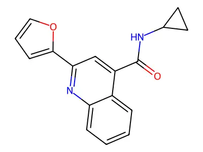 N-cyclopropyl-2-(furan-2-yl)quinoline-4-carboxamide structure