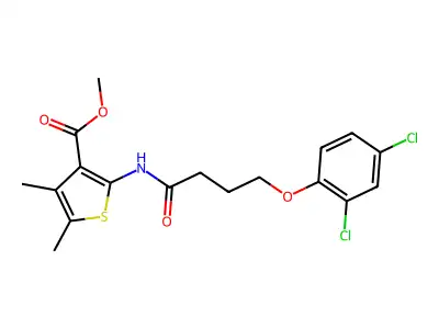 methyl 2-[4-(2,4-dichlorophenoxy)butanoylamino]-4,5-dimethylthiophene-3-carboxylate structure
