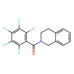 2-(2,3,4,5,6-Pentafluorobenzoyl)-1,2,3,4-tetrahydroisoquinoline structure