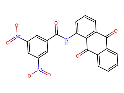 Benzamide, N-(9,10-dihydro-9,10-dioxo-1-anthracenyl)-3,5-dinitro- structure