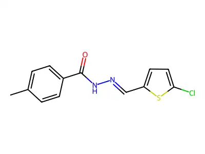 4-Methylbenzoic acid 2-[(5-chloro-2-thienyl)methylene]hydrazide structure
