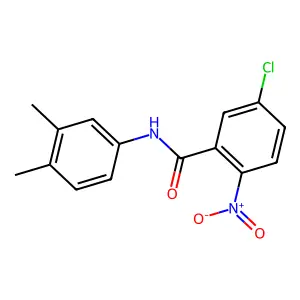 5-chloro-N-(3,4-dimethylphenyl)-2-nitrobenzamide structure