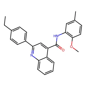 2-(4-ethylphenyl)-N-(2-methoxy-5-methylphenyl)quinoline-4-carboxamide structure