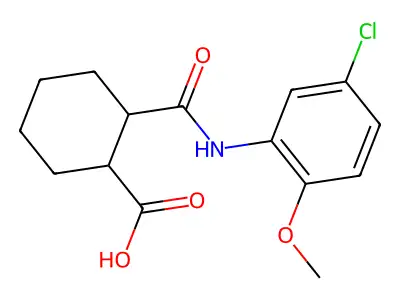 2-[(5-Chloro-2-methoxyphenyl)carbamoyl]cyclohexane-1-carboxylic acid structure