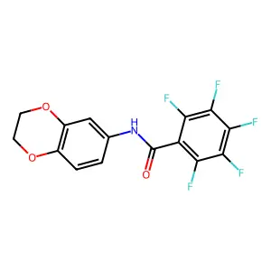 N-(2,3-dihydro-1,4-benzodioxin-6-yl)-2,3,4,5,6-pentafluorobenzamide structure