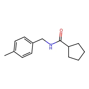 N-[(4-methylphenyl)methyl]cyclopentanecarboxamide structure