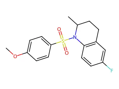 6-Fluoro-1-[(4-methoxyphenyl)sulfonyl]-2-methyl-1,2,3,4-tetrahydroquinoline structure