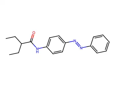 Butanamide, 2-ethyl-N-[4-(2-phenyldiazenyl)phenyl]- structure