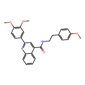 2-(3,4-dimethoxyphenyl)-N-[2-(4-methoxyphenyl)ethyl]quinoline-4-carboxamide structure