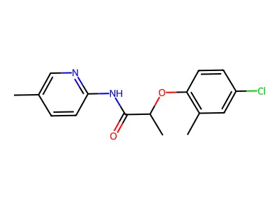 2-(4-chloro-2-methylphenoxy)-N-(5-methylpyridin-2-yl)propanamide structure