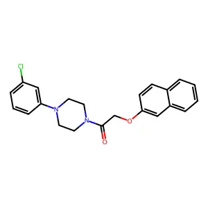 1-[4-(3-Chlorophenyl)piperazin-1-yl]-2-naphthalen-2-yloxyethanone structure