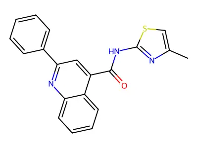 N-(4-methyl-1,3-thiazol-2-yl)-2-phenylquinoline-4-carboxamide structure