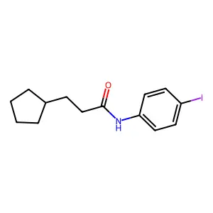 3-环戊基-N-(4-碘苯基)丙酰胺 structure