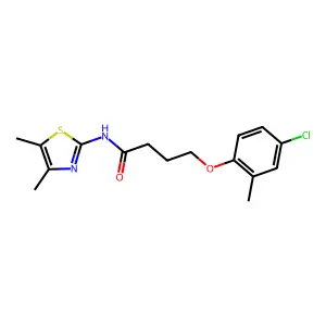 4-(4-chloro-2-methylphenoxy)-N-(4,5-dimethyl-1,3-thiazol-2-yl)butanamide structure