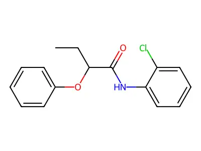 N-(2-chlorophenyl)-2-phenoxybutanamide structure