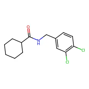 N-(3,4-dichlorobenzyl)cyclohexanecarboxamide structure