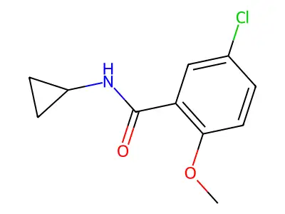 5-chloro-N-cyclopropyl-2-methoxybenzamide structure