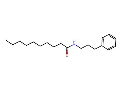 N-(3-phenylpropyl)decanamide structure