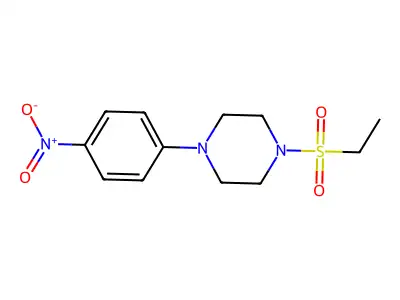 1-Ethylsulfonyl-4-(4-nitrophenyl)piperazine structure