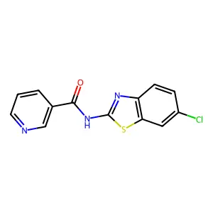 N-(6-chloro-1,3-benzothiazol-2-yl)pyridine-3-carboxamide structure