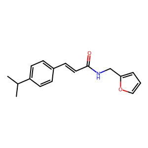 N-(2-furylmethyl)-3-(4-isopropylphenyl)acrylamide structure