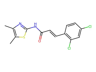 2-Propenamide, 3-(2,4-dichlorophenyl)-N-(4,5-dimethyl-2-thiazolyl)- structure