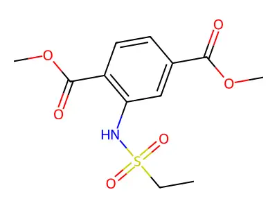 Dimethyl 2-[(ethylsulfonyl)amino]terephthalate structure