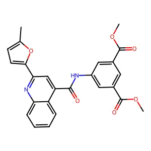 Dimethyl 5-({[2-(5-methyl-2-furyl)-4-quinolinyl]carbonyl}amino)isophthalate structure