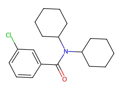3-chloro-N,N-dicyclohexylbenzamide structure