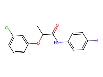 2-(3-chlorophenoxy)-N-(4-iodophenyl)propanamide structure