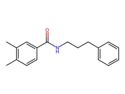 3,4-dimethyl-N-(3-phenylpropyl)benzamide structure