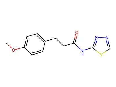3-(4-methoxyphenyl)-N-(1,3,4-thiadiazol-2-yl)propanamide structure