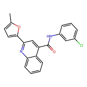 N-(3-chlorophenyl)-2-(5-methylfuran-2-yl)quinoline-4-carboxamide structure