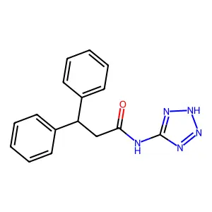 3,3-diphenyl-N-(1H-tetrazol-5-yl)propanamide structure