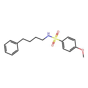 4-methoxy-N-(4-phenylbutyl)benzenesulfonamide structure