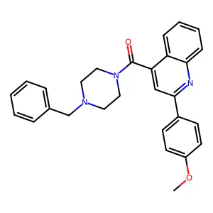(4-Benzylpiperazin-1-yl)-[2-(4-methoxyphenyl)quinolin-4-yl]methanone structure