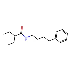 2-ethyl-N-(4-phenylbutyl)butanamide structure