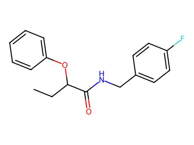 N-[(4-fluorophenyl)methyl]-2-phenoxybutanamide structure