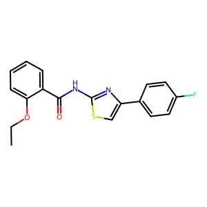 2-ethoxy-N-[4-(4-fluorophenyl)-1,3-thiazol-2-yl]benzamide structure