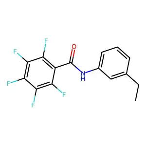 N-(3-ethylphenyl)-2,3,4,5,6-pentafluorobenzamide structure